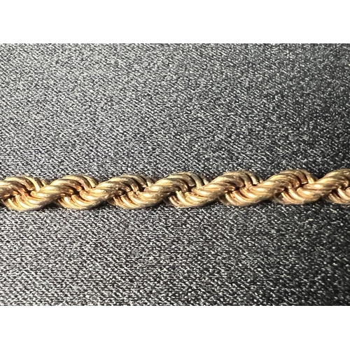 523 - 9ct gold rope twist chain, 5.6g, 47cm