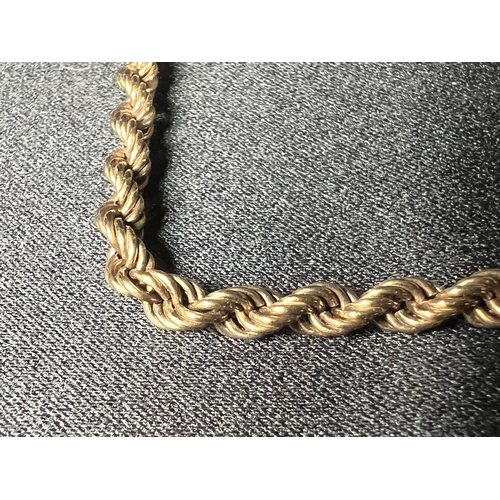 523 - 9ct gold rope twist chain, 5.6g, 47cm