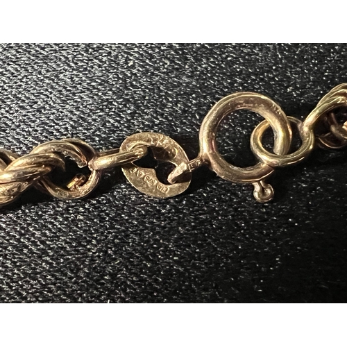 523 - 9ct gold rope twist chain, 5.6g, 47cm