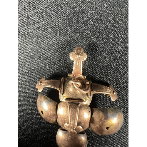 547 - Gold Metamorphic ball that converts to a cross, 7.4g