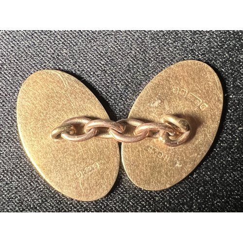 554 - Pair of 9ct gold cufflinks, 9.2g