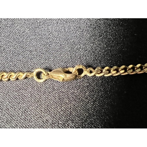 594 - 18ct gold curb link chain 13.4g