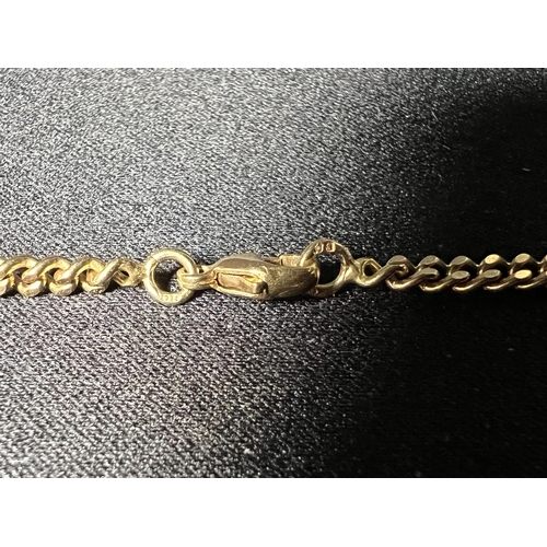 594 - 18ct gold curb link chain 13.4g