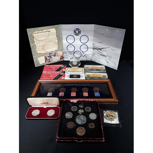 312 - Selection of Various collectible coins including cased examples