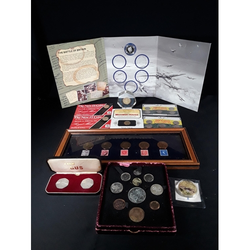 312 - Selection of Various collectible coins including cased examples