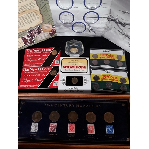 312 - Selection of Various collectible coins including cased examples