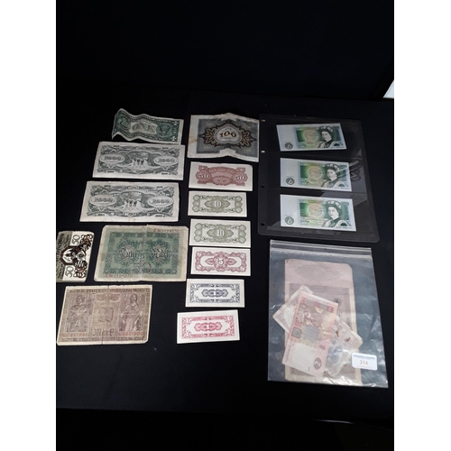 314 - Various vintage bank notes