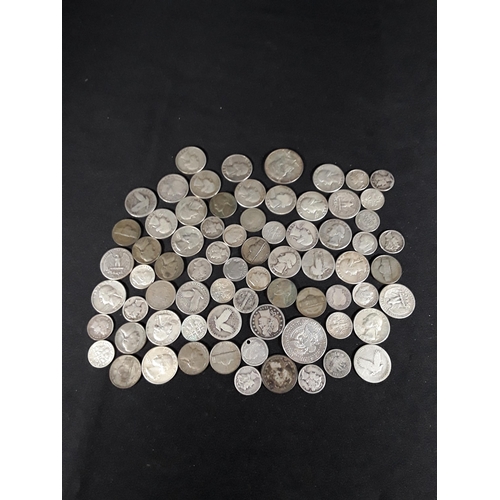 321 - Various american coins including silver - gross 335g