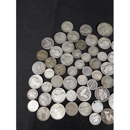 321 - Various american coins including silver - gross 335g