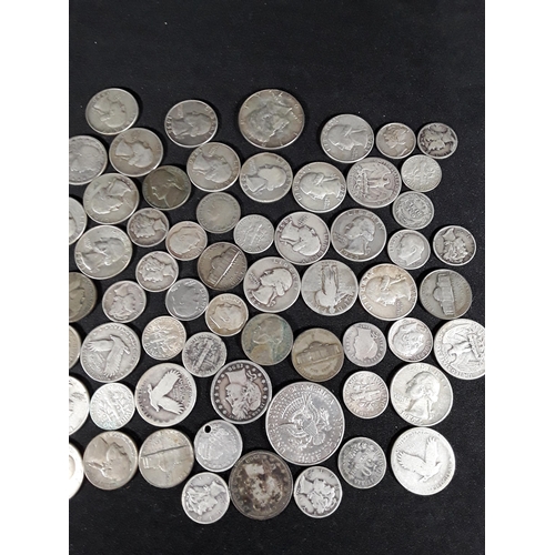 321 - Various american coins including silver - gross 335g