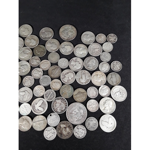 321 - Various american coins including silver - gross 335g