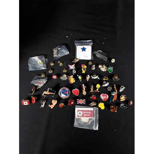 43 - Large qty of various pin badges