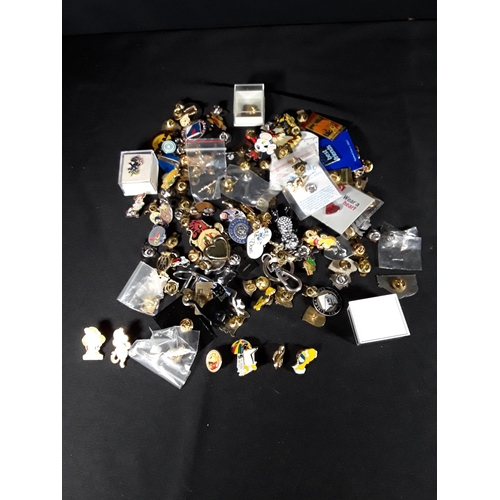 44 - Large qty of various pin badges