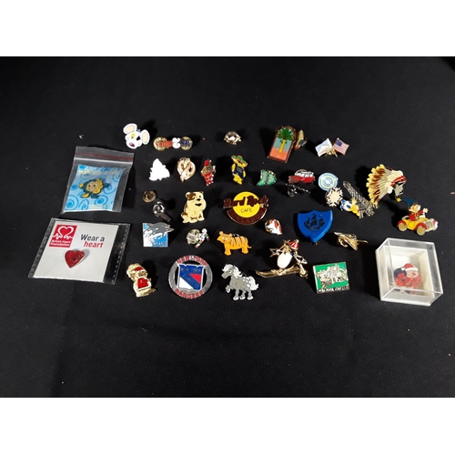 44 - Large qty of various pin badges