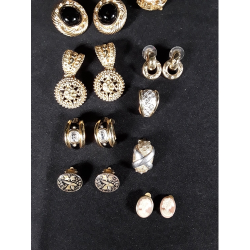 47 - Various clip on earrings inc Dior