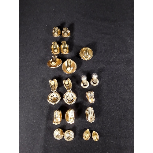 47 - Various clip on earrings inc Dior