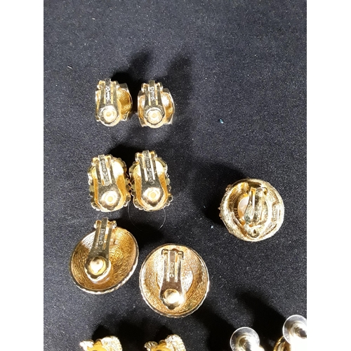 47 - Various clip on earrings inc Dior