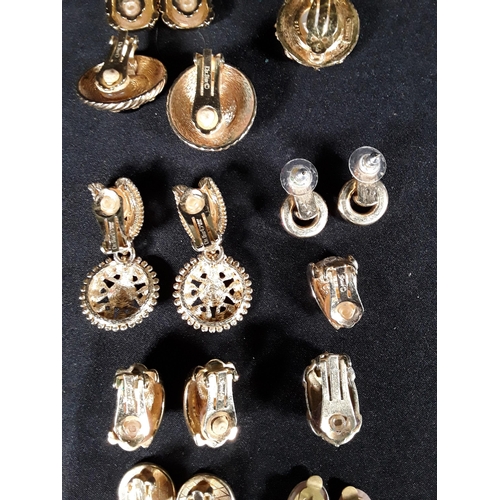 47 - Various clip on earrings inc Dior