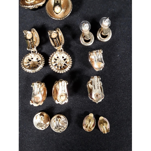 47 - Various clip on earrings inc Dior