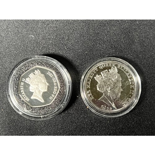 280 - 2 Silver proof coins