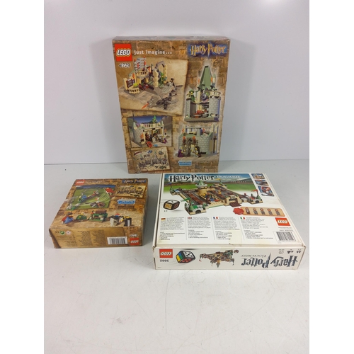 434 - 3 lego sets 4729, 3862 & 4726 - Dumbledore's office, Quidditch practice & Hogwarts game