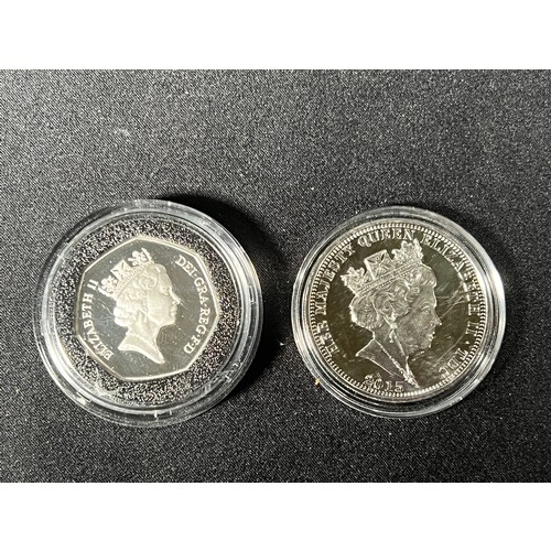 280 - 2 Silver proof coins