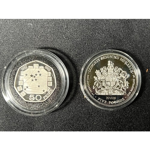 280 - 2 Silver proof coins