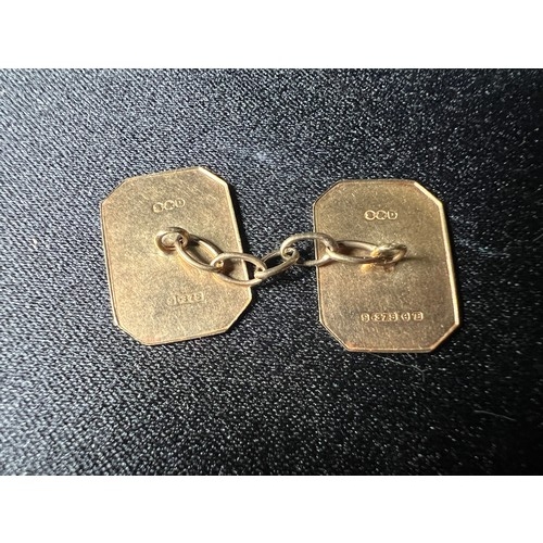 508 - Pair of 9ct gold cufflinks, 2.9g