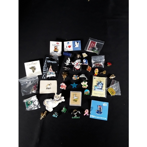 43 - Large qty of various pin badges