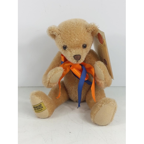 90 - Merrythought Playmates  jointed teddy & Golly with certificates