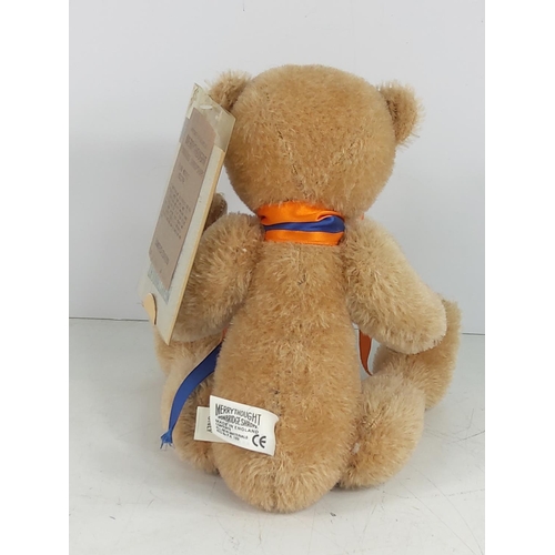 90 - Merrythought Playmates  jointed teddy & Golly with certificates