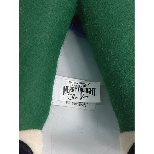 90 - Merrythought Playmates  jointed teddy & Golly with certificates