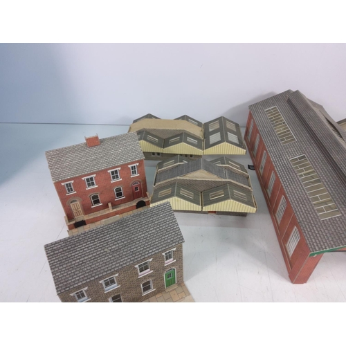 34 - Large box of model railway buildings, mainly Metcalf