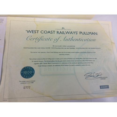 91 - Hornby West Coast Railways' Pullman set, Limited Edition 177/1000