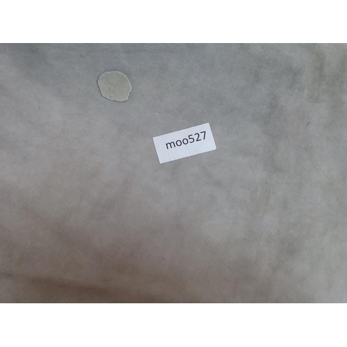 97 - Large cow hide rug with zebra print, approx 175 x 170cms