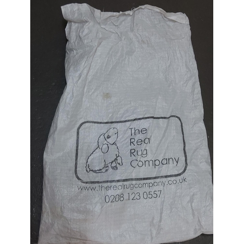 97 - Large cow hide rug with zebra print, approx 175 x 170cms