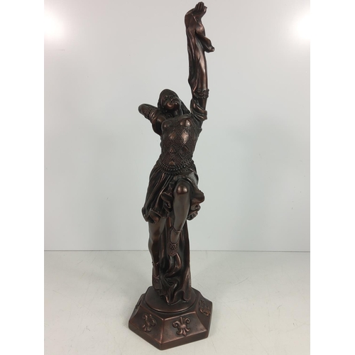 3 - Cold cast figure of a dancing lady, 50cms in height