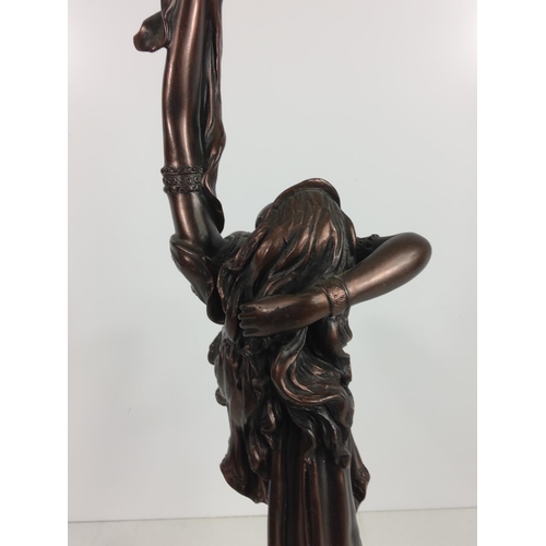 3 - Cold cast figure of a dancing lady, 50cms in height