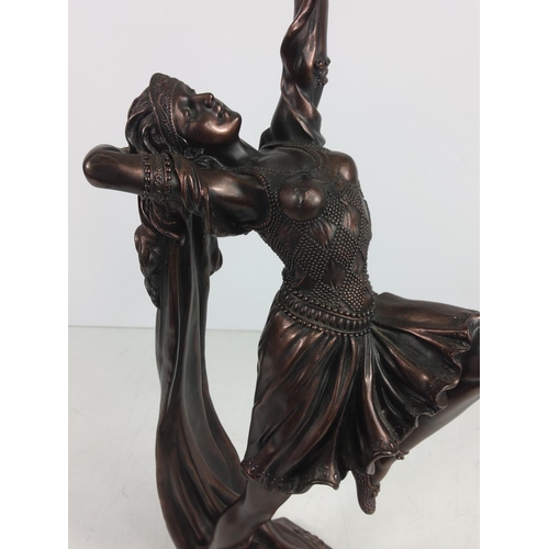 3 - Cold cast figure of a dancing lady, 50cms in height