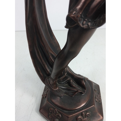 3 - Cold cast figure of a dancing lady, 50cms in height