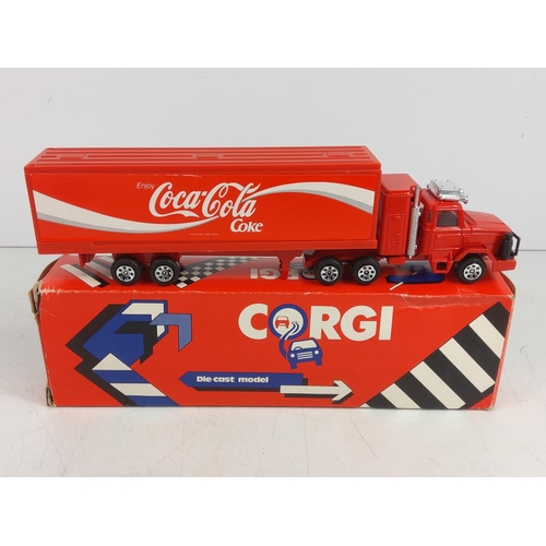 4 - 8 Corgi vans and a Corgi Coke Cola truck