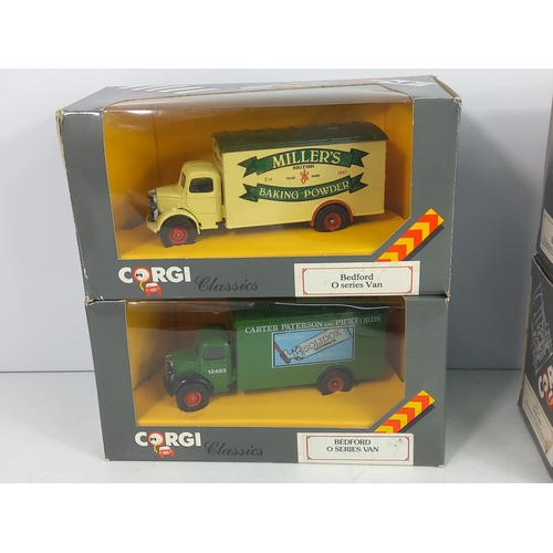 4 - 8 Corgi vans and a Corgi Coke Cola truck