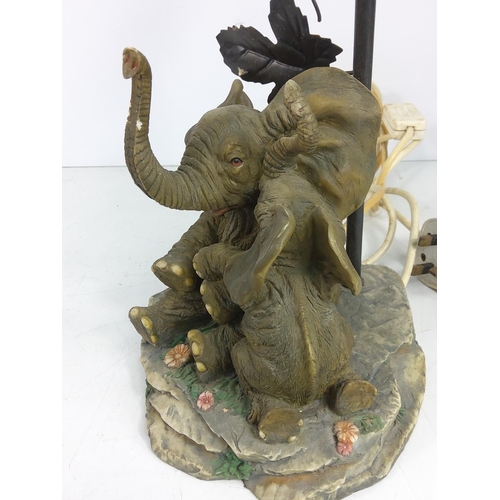 20 - Figural lamp and elephant lamp