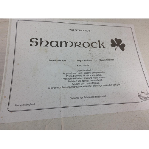 42 - Part built Shamrock model remote control cruiser