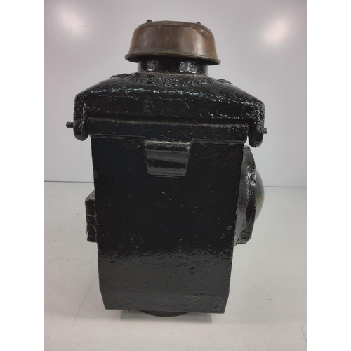 10 - Antique metal railway lantern