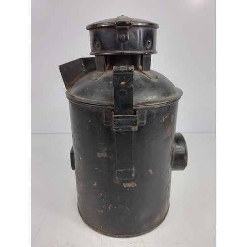 11 - Antique metal railway lantern