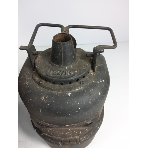 12 - Antique metal railway lantern