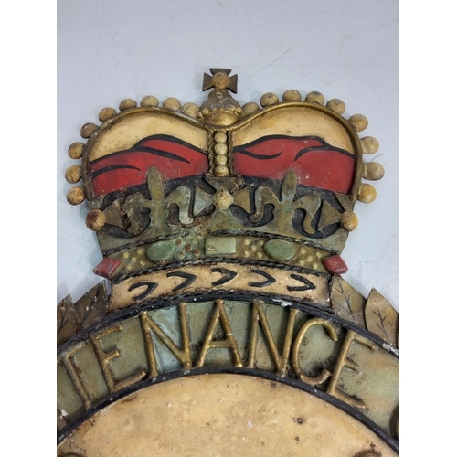 57 - Vintage metal RAF sign, 47 x 36cms