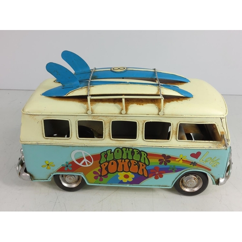 112 - Tin plate model campervan