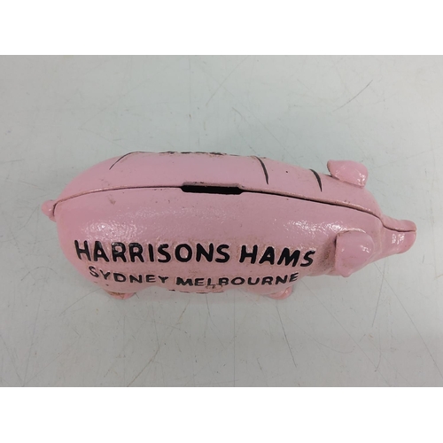 113 - Cast iron butchers pig money box